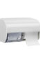 TwinRoll double-roll toilet paper dispenser, compact, high capacity