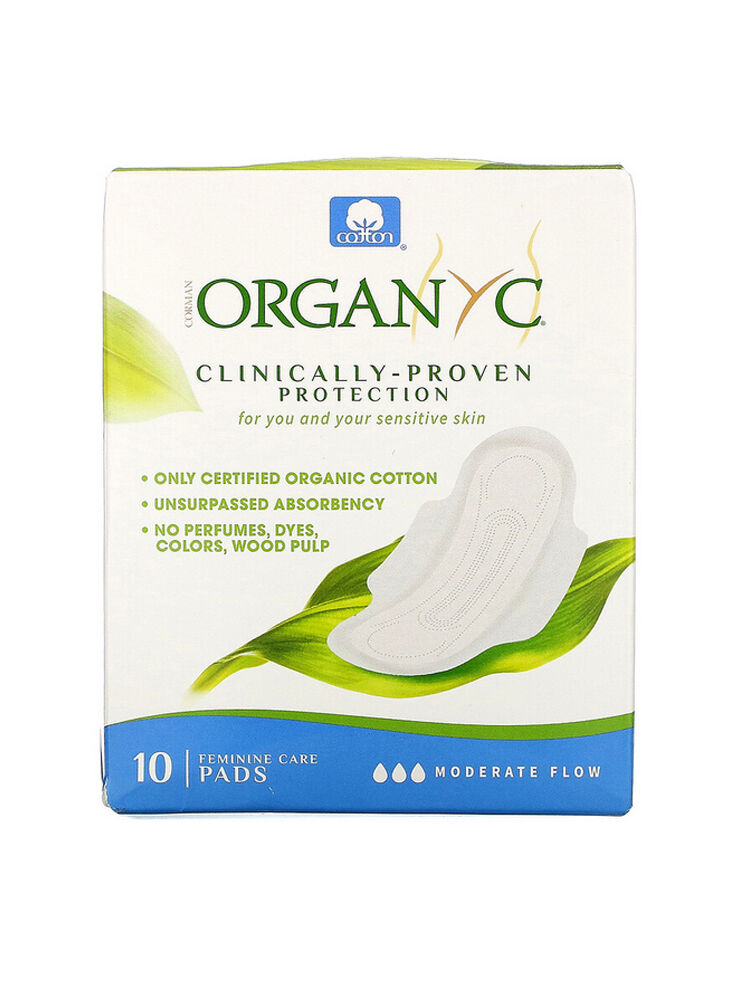 Organyc Wipes, hypoallergéniques, coton biodégradable